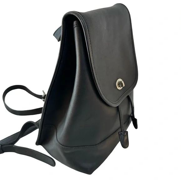 Vintage Coach Daypack Black and Nickel - Picture 4 of 13